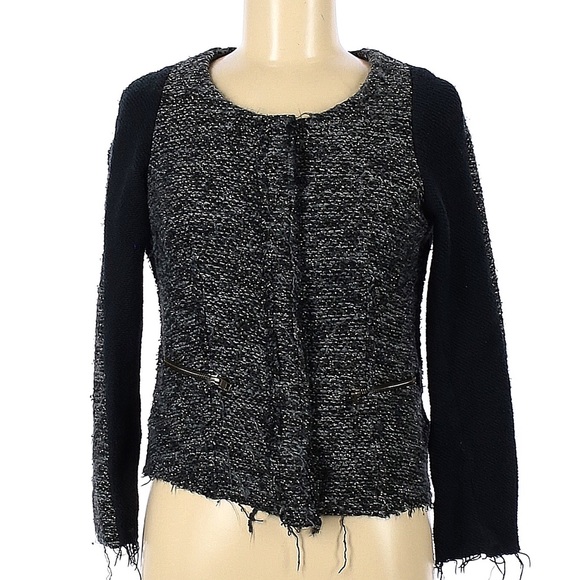 Anthropologie Cartonnier Glimmer Tweed Jacket Blazer Size Medium - Picture 4 of 11